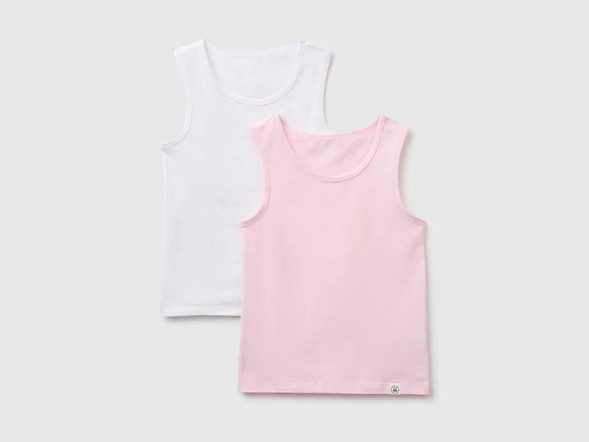 Duas t-shirts sem mangas interiores em algodão stretch - ucb_image_FS