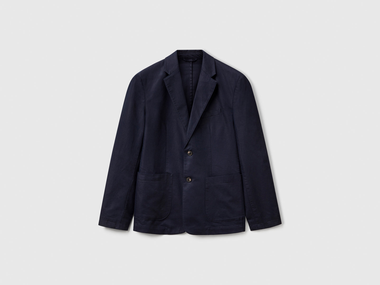 Blazer slim fit em mistura de viscose elástica. - ucb_image_FS