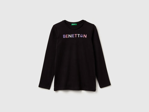 T-shirt de manga comprida com estampa glitter - ucb_image_FS