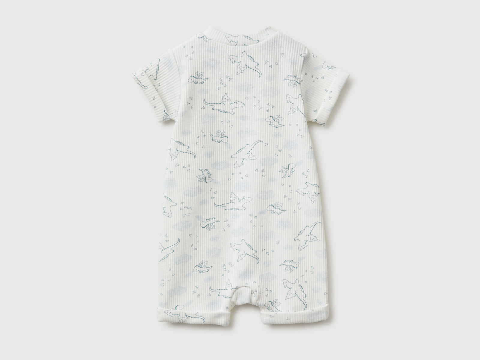 Ribbed printed short playsuit - ucb_image_BS