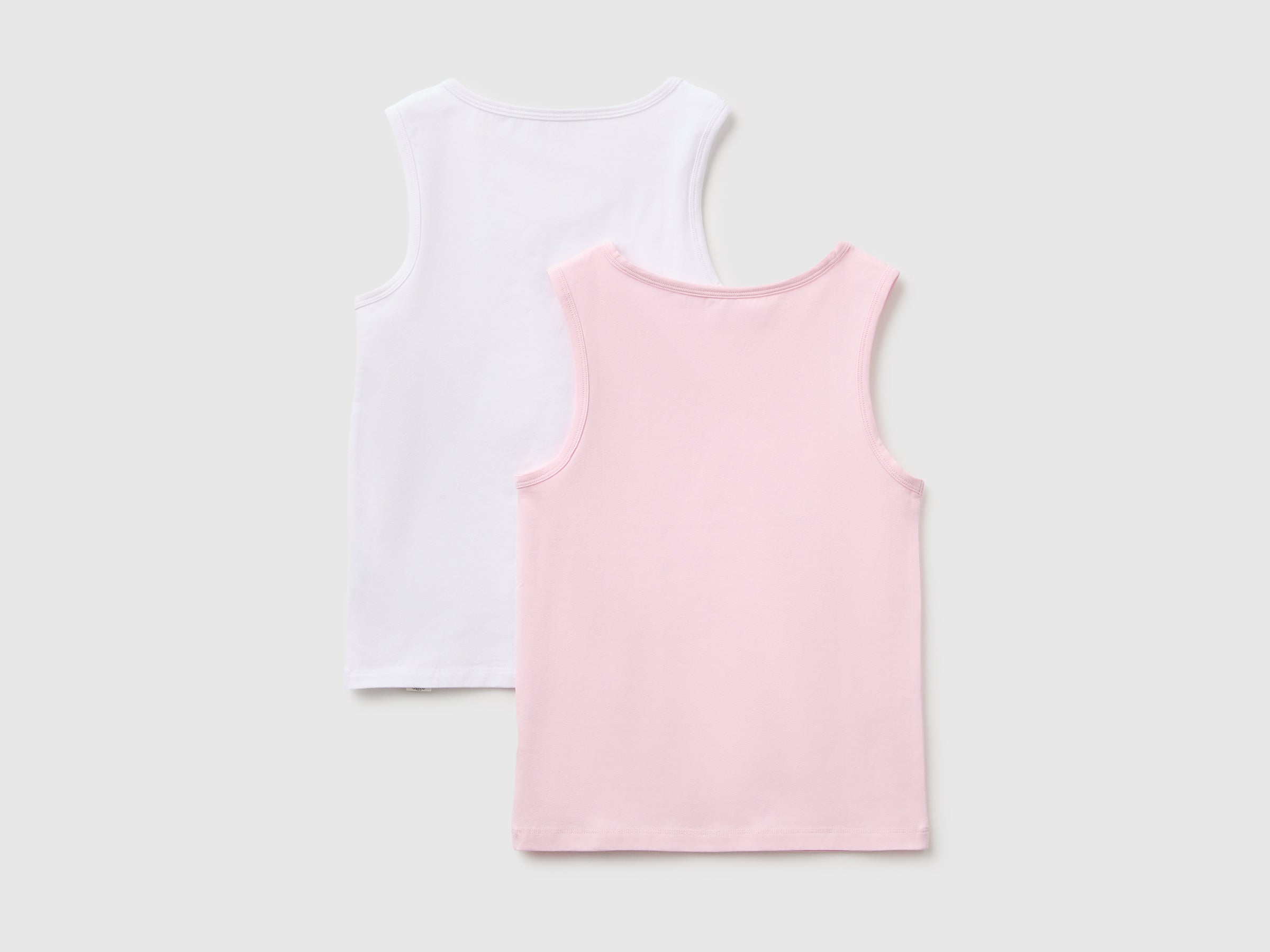 Duas t-shirts sem mangas interiores em algodão stretch - ucb_image_BS