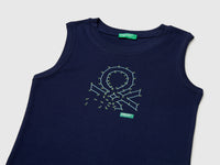 Organic cotton tank top with logo print - ucb_image_DS1