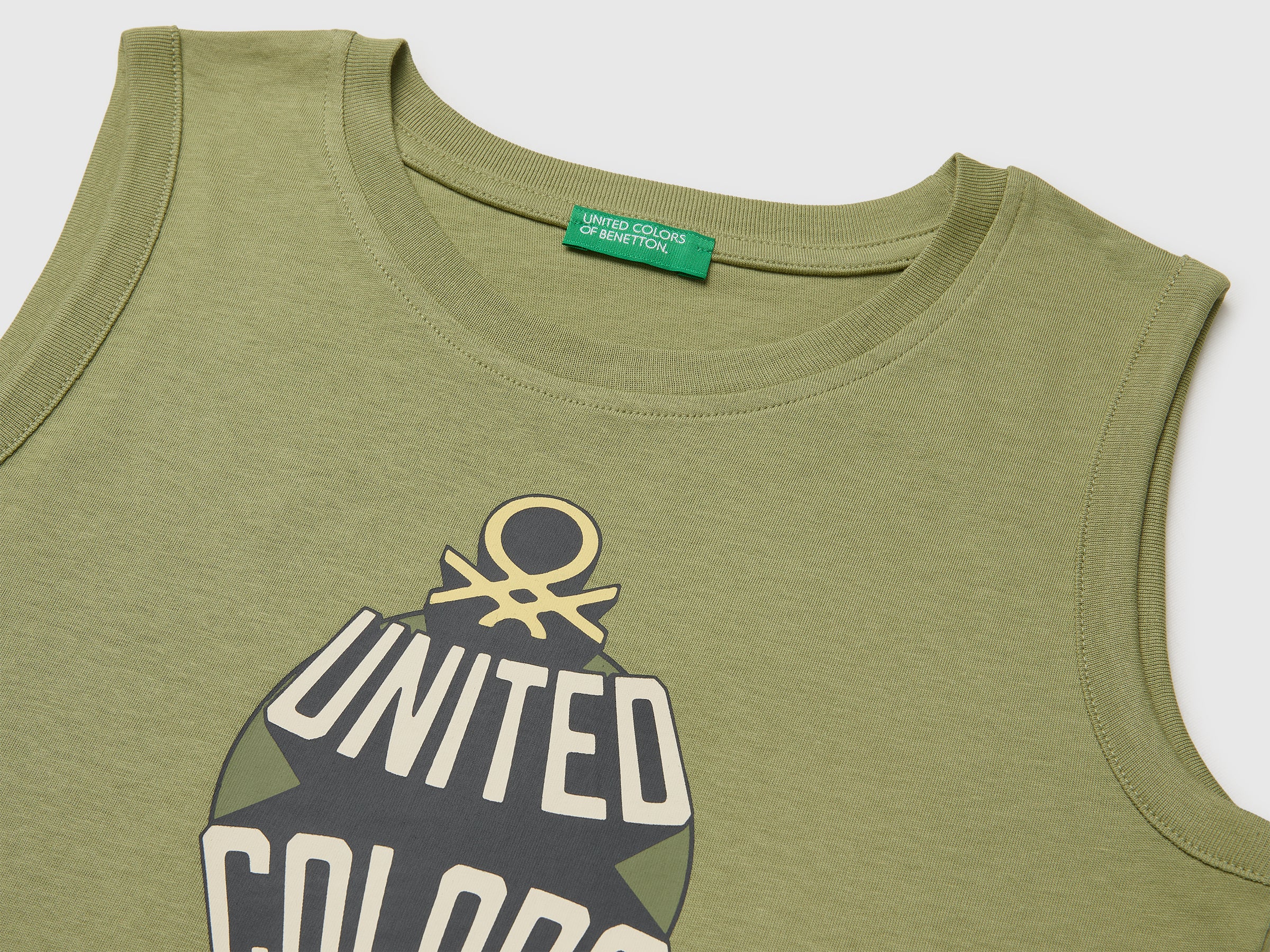 Organic cotton tank top with logo print - ucb_image_DS1