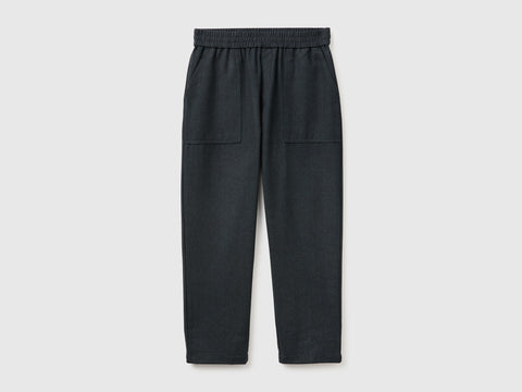 Joggers cropped em mistura de lã - ucb_image_FS