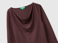 T-shirt com drapeado no decote - ucb_image_FY