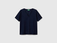 T-shirt decote em V em algodão flamé - ucb_image_FS
