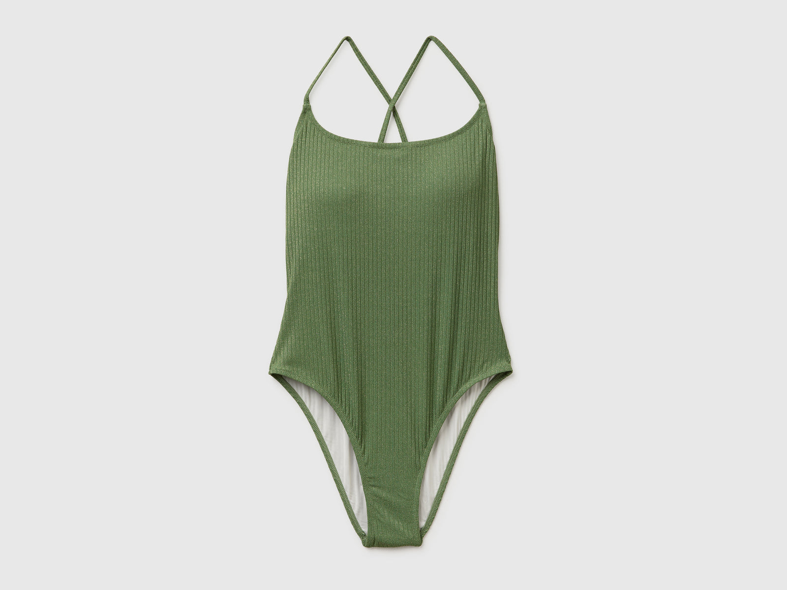 Ribbed one-piece swimsuit with lurex - ucb_image_FS