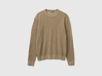 Crew neck sweater in linen blend - ucb_image_FS