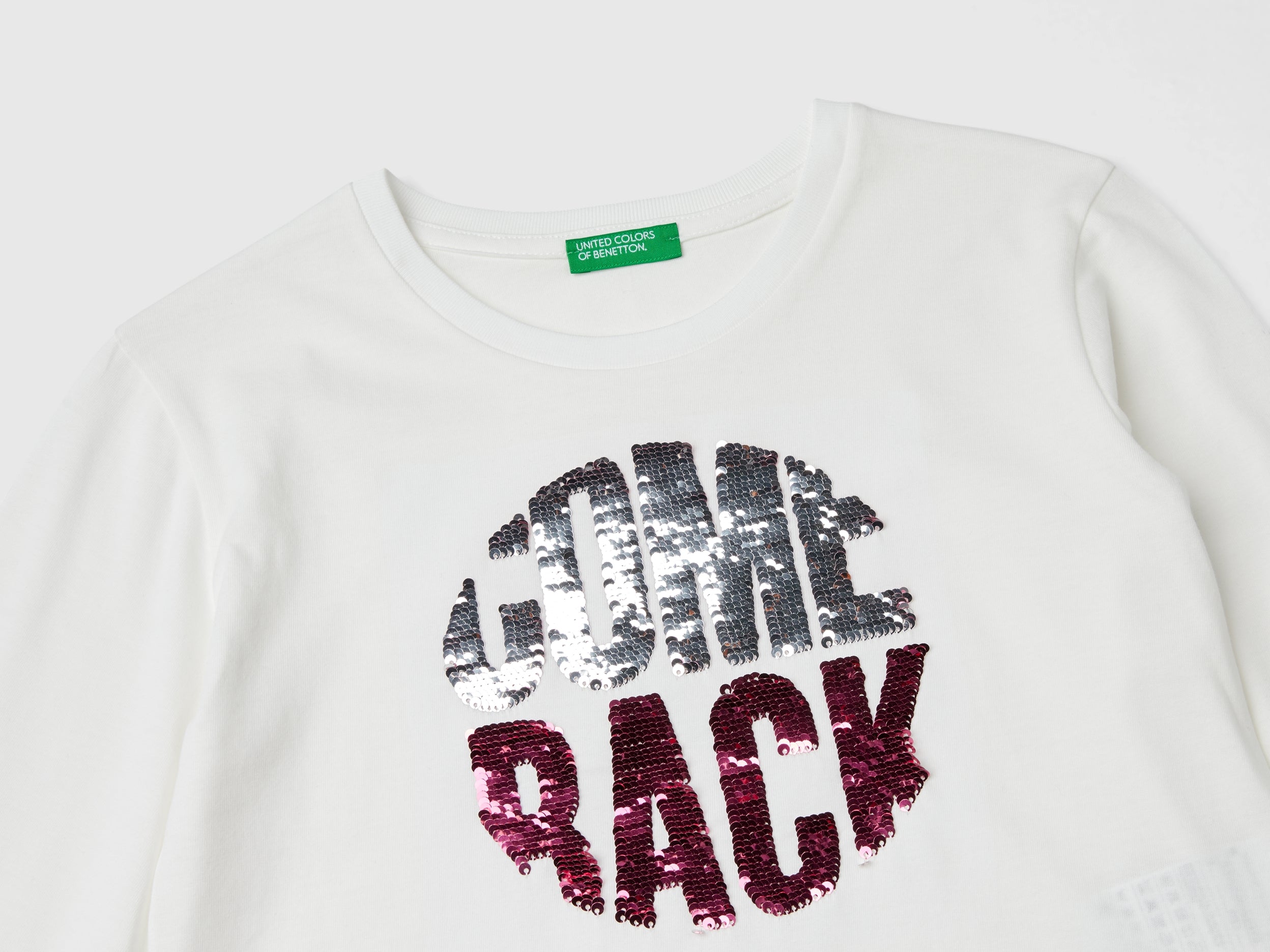 T-shirt com lantejoulas em algodão orgânico - ucb_image_DS1