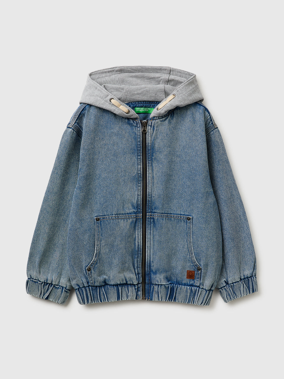 Denim bomber jacket with fleece hood - ucb_image_FS