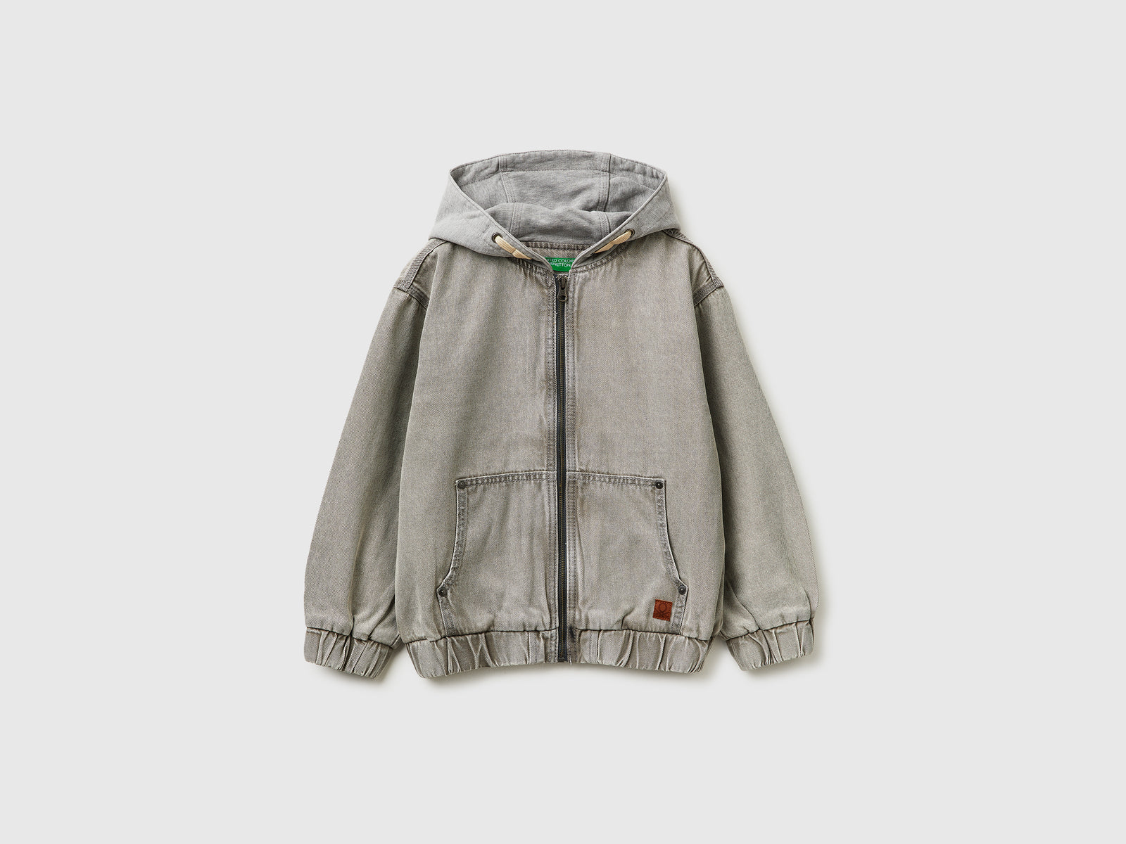 Denim bomber jacket with fleece hood - ucb_image_FS