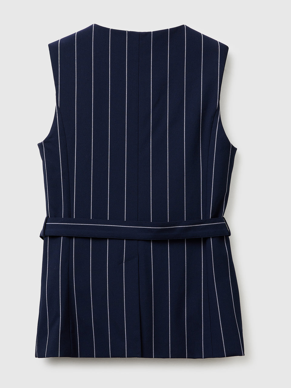 Long pinstriped waistcoat with belt - ucb_image_BS