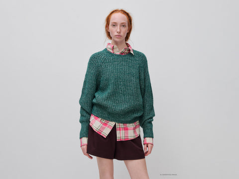 Camisola mélange em mistura de algodão e lã - ucb_image_F