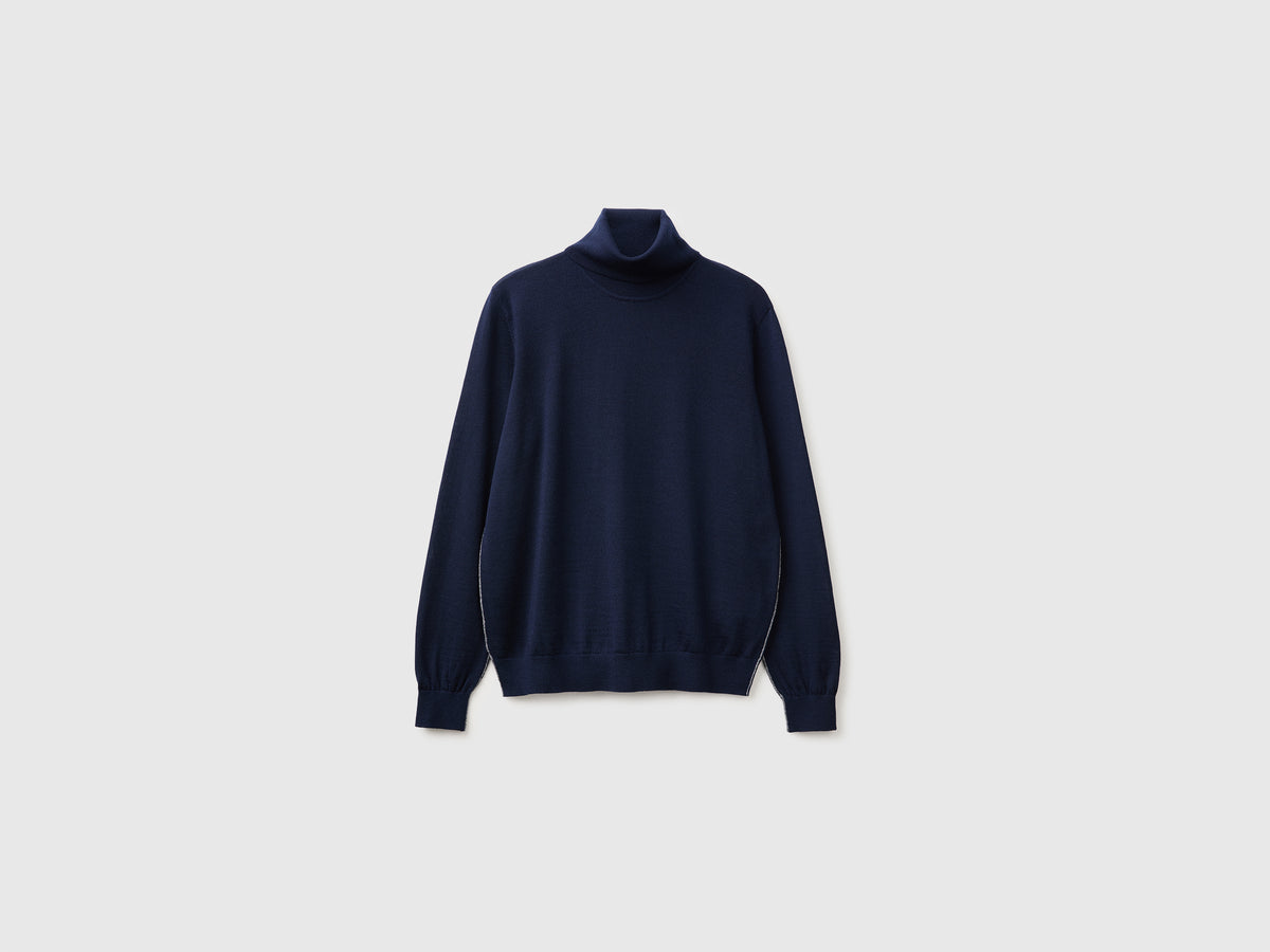 Camisola de gola alta em pura lã Merino - ucb_image_FS