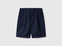 Bermuda shorts with drawstring in pure linen - ucb_image_FS