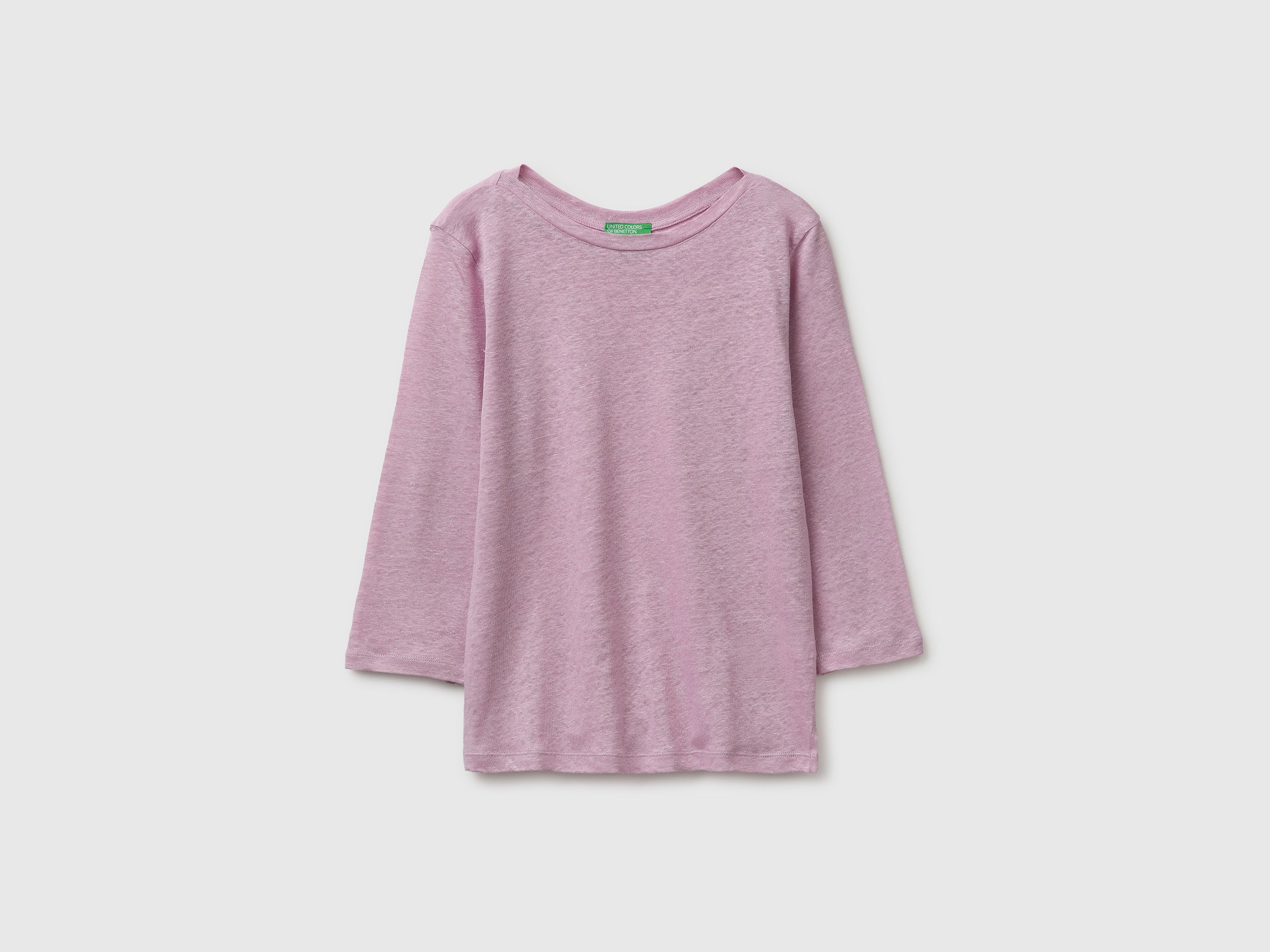 Boat-neck T-shirt in pure linen - ucb_image_FS