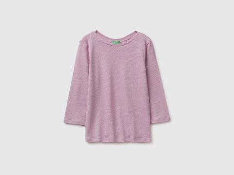 Boat-neck T-shirt in pure linen - ucb_image_FS