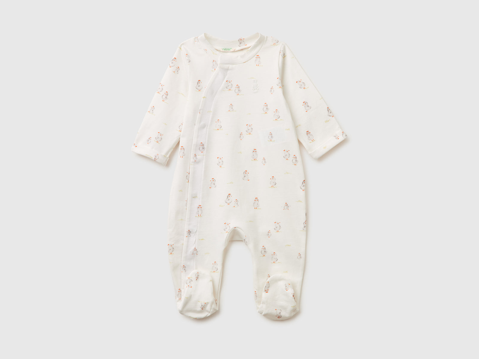Patterned onesie in stretch organic cotton - ucb_image_FS