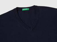 Pure cotton sweater with V-neck - ucb_image_DS1