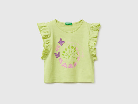 Cropped T-shirt with print and embroidery - ucb_image_FS