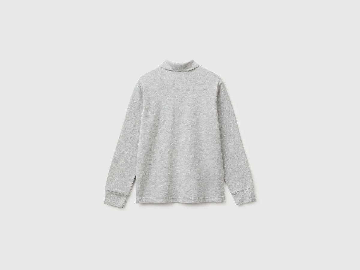 Polo de manga comprida em algodão orgânico - ucb_image_BS