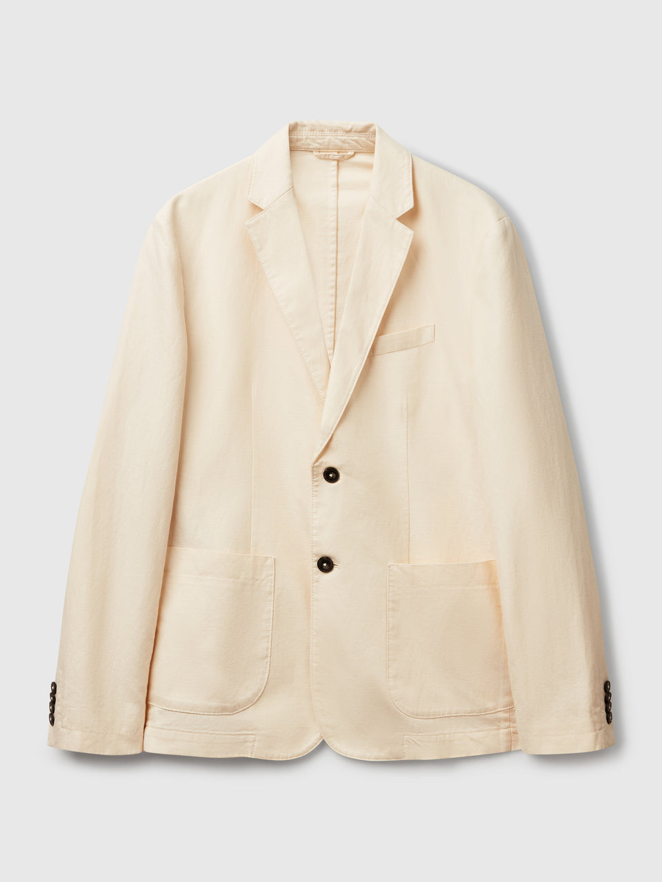 Blazer slim fit em mistura de viscose elástica. - ucb_image_FS