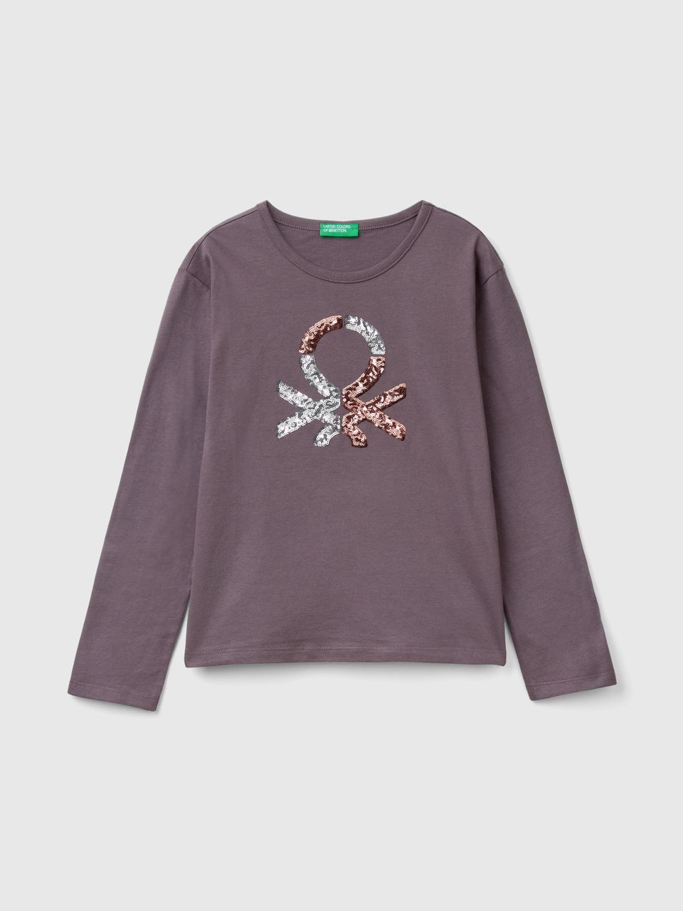 T-shirt em algodão orgânico quente com lantejoulas - ucb_image_FS