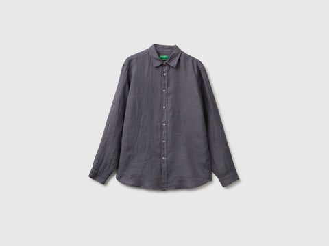 Grey shirt in pure linen - ucb_image_FS
