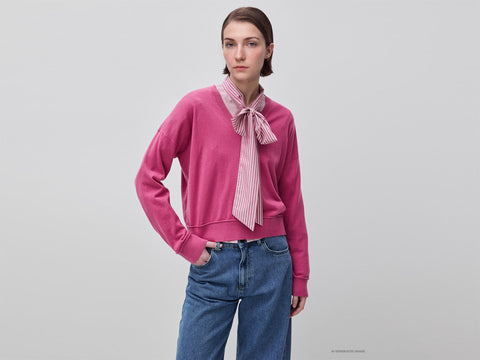 Camisola decote em V em algodão e lã - ucb_image_F