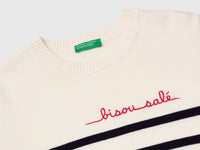 Camisola às riscas com texto bordado - ucb_image_DS1
