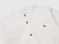 Linen blend mandarin collar shirt - ucb_image_DS1