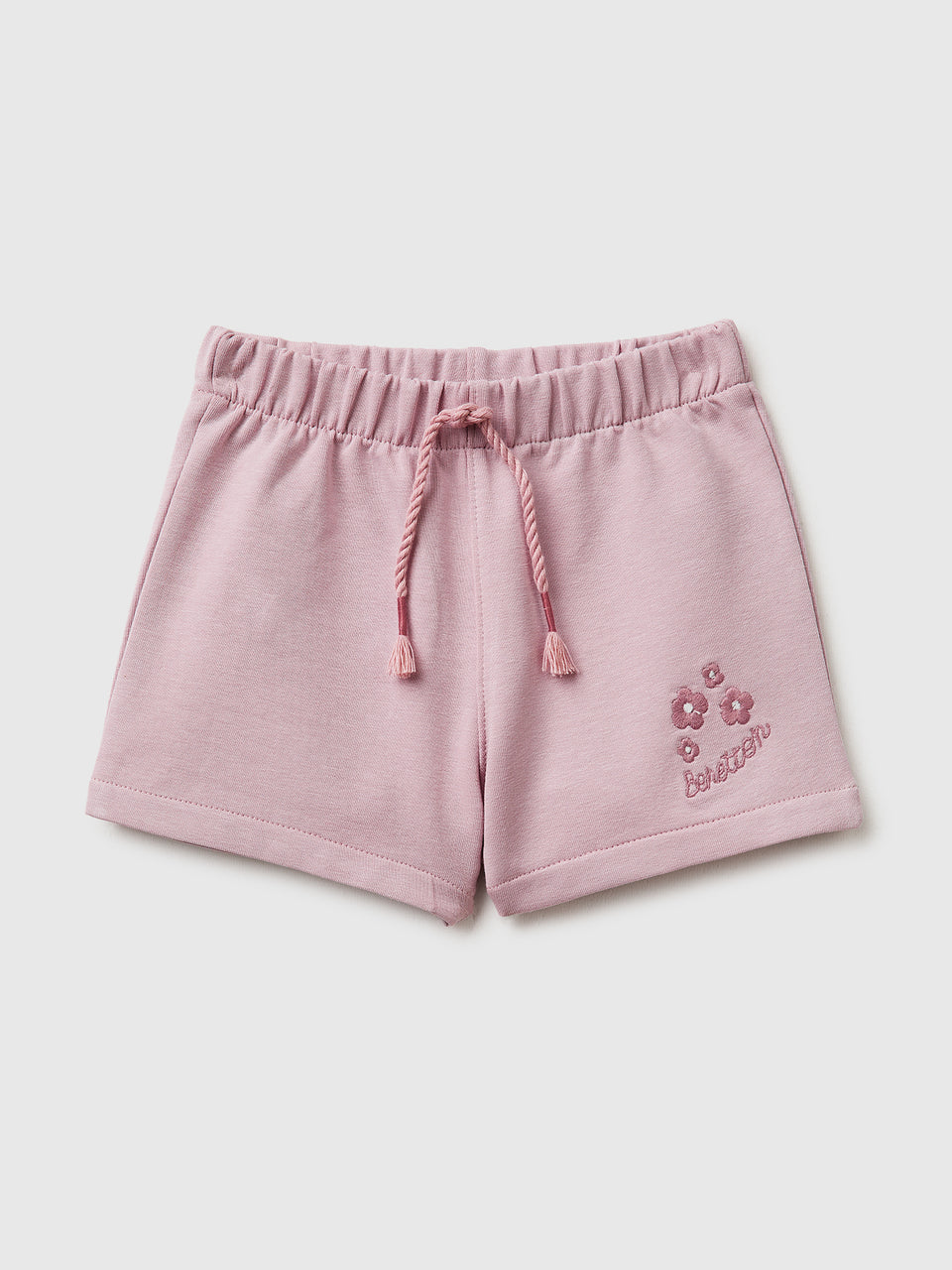 Fleece shorts with floral embroidery - ucb_image_FS