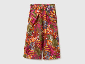 3/4 length trousers with knot