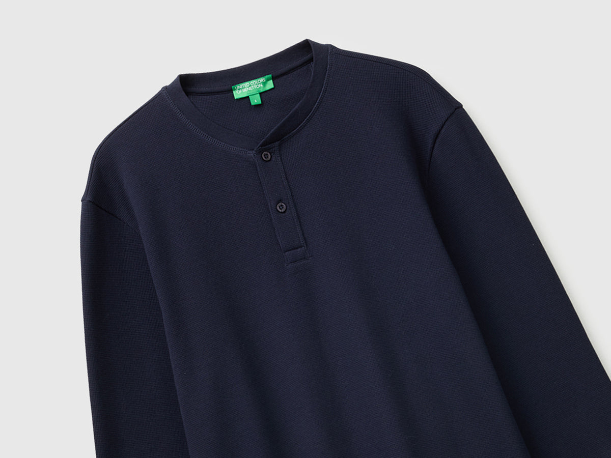 T-shirt de gola henley confortável - ucb_image_FY