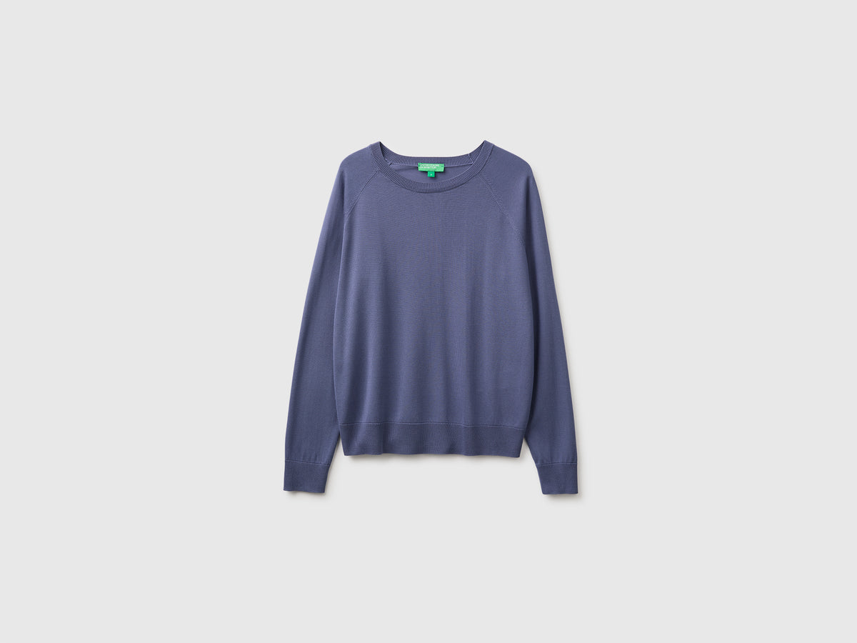Camisola de gola redonda em mistura de seda - ucb_image_FS