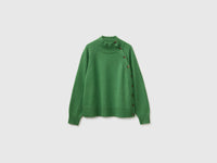 Camisola de gola alta com botões 100% lã - ucb_image_FS