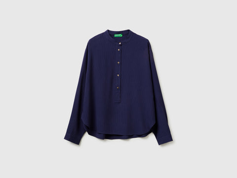 Striped blouse with mandarin collar - ucb_image_FS