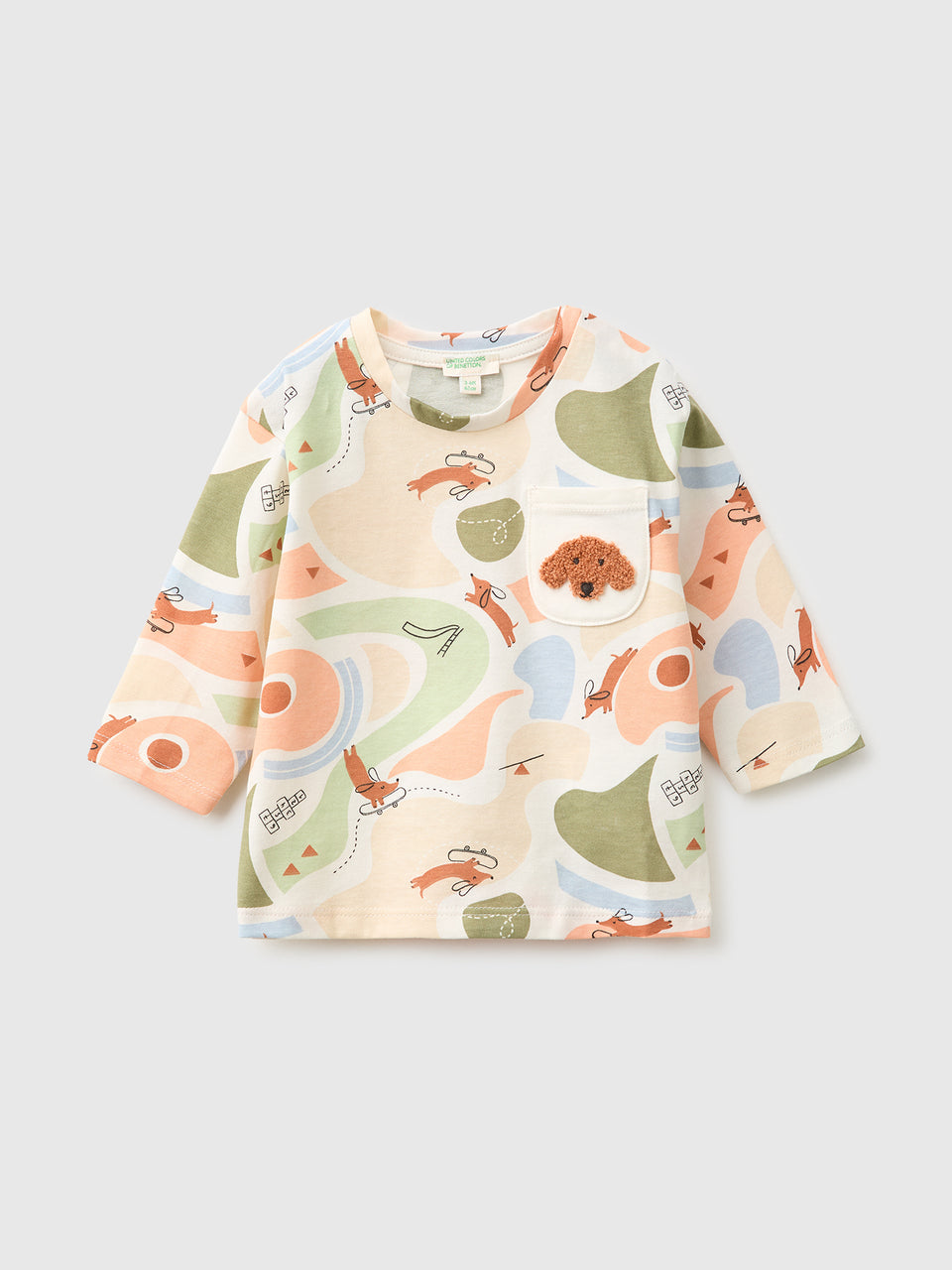 T-shirt com estampa padrão em algodão orgânico - ucb_image_FS