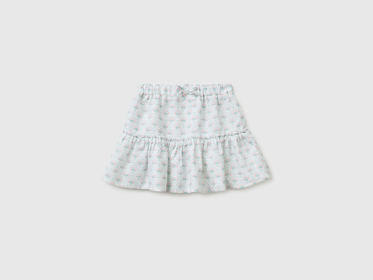 Floral skirt in linen blend - ucb_image_FS