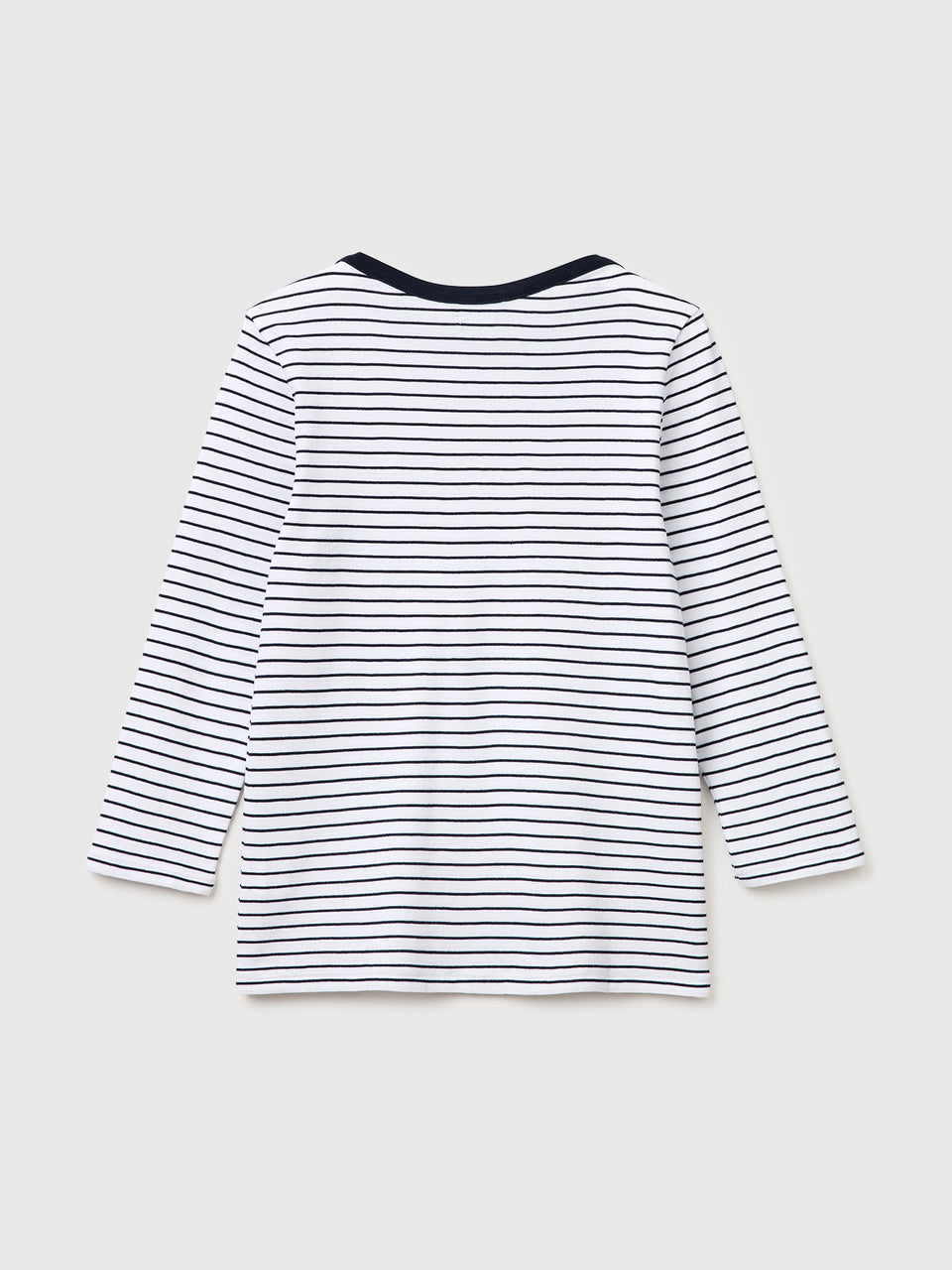 T-shirt às riscas com decote à barco - ucb_image_BS