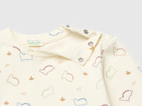 T-shirt com estampa de dinossauros em algodão stretch  - ucb_image_DS1