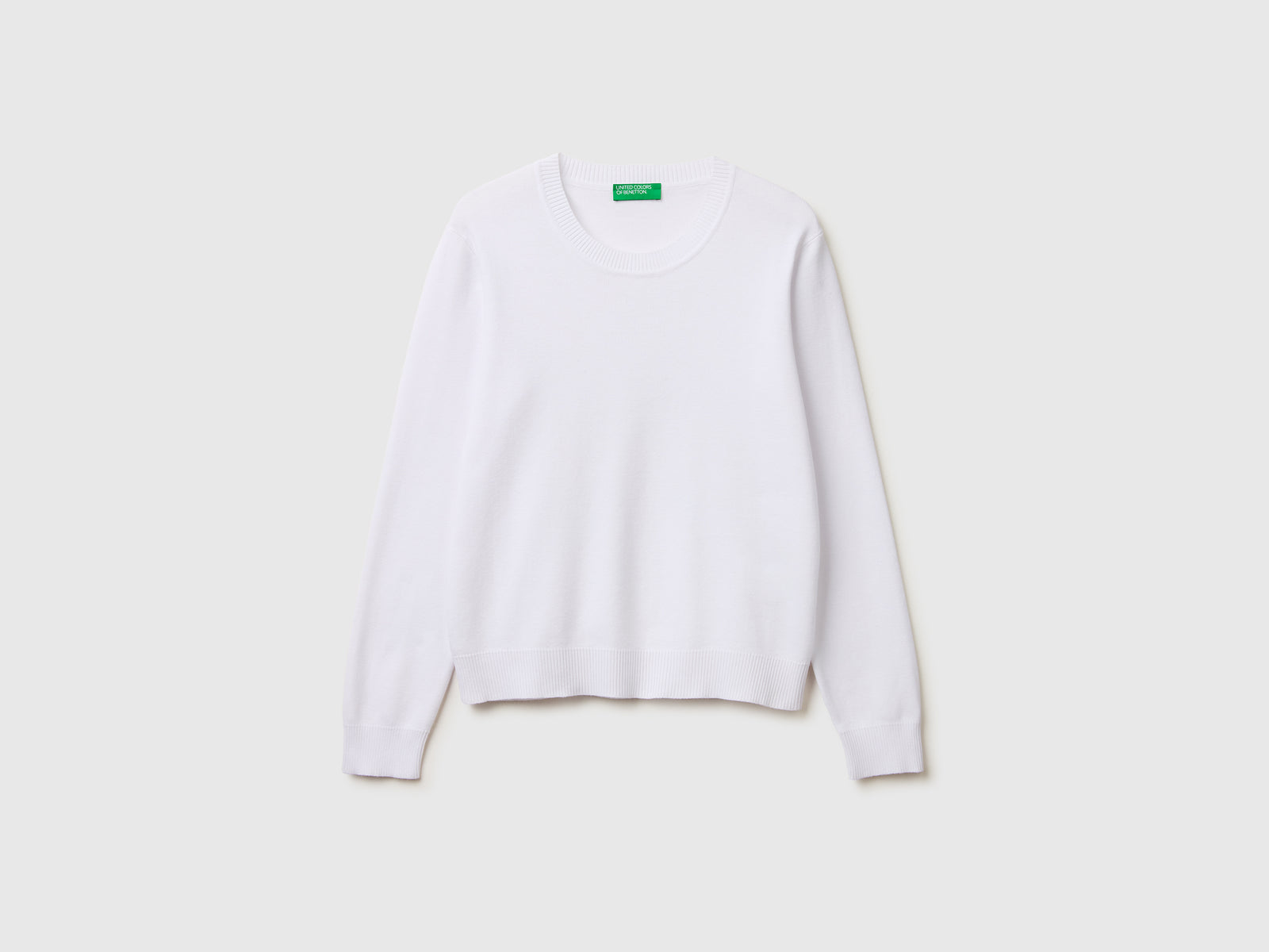 White sweater in tricot cotton - ucb_image_FS
