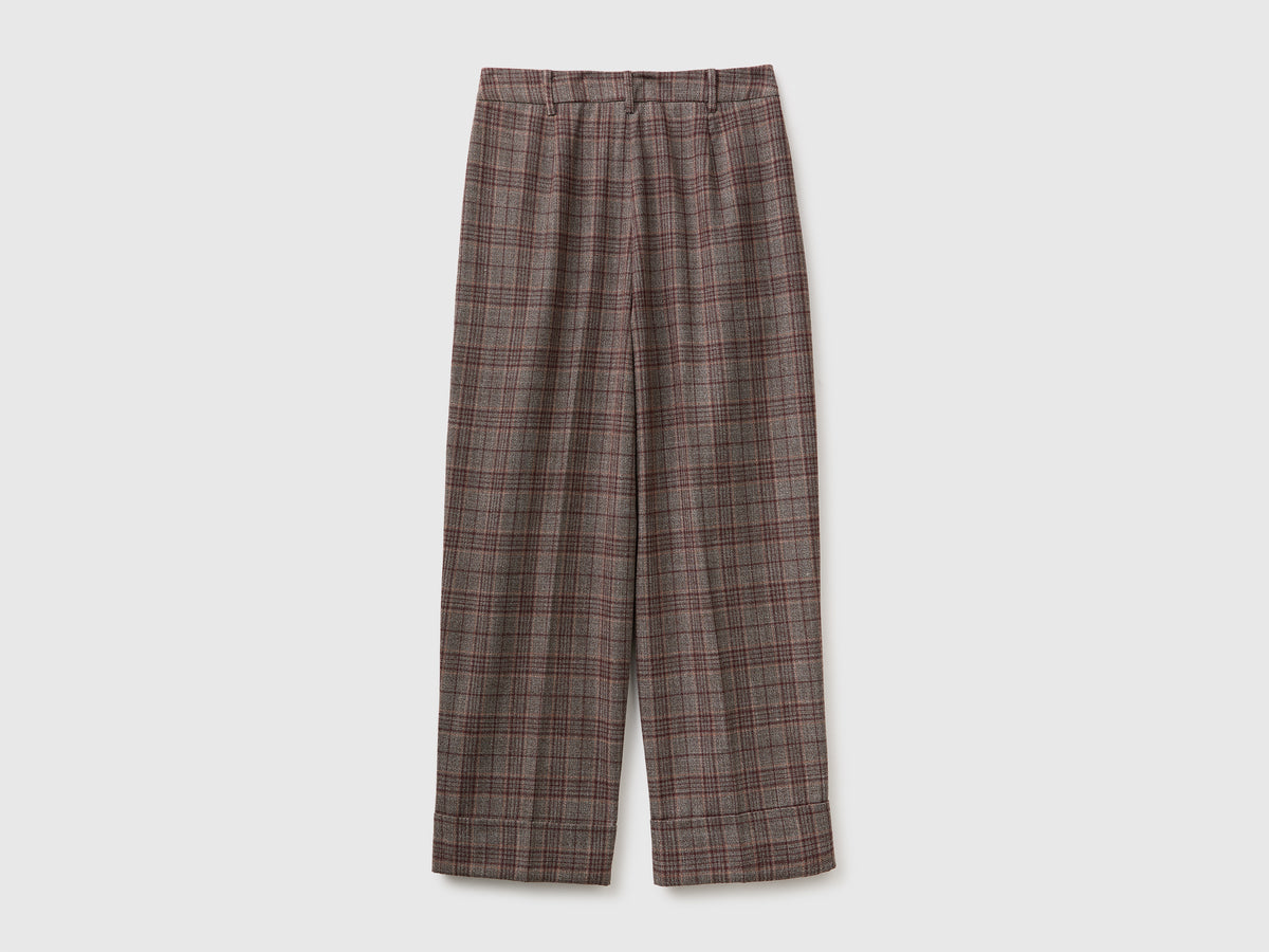 Calças tartan em viscose mista - ucb_image_BS