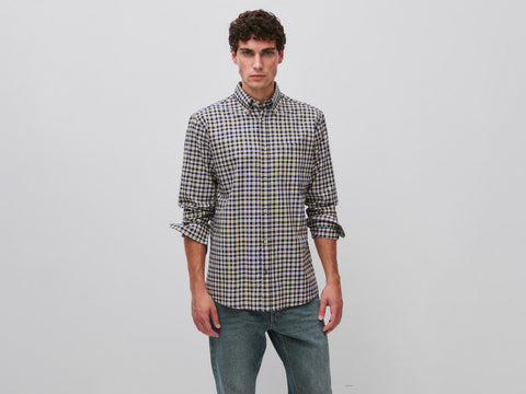 Camisa button down em flanela 100% algodão orgânico - ucb_image_F