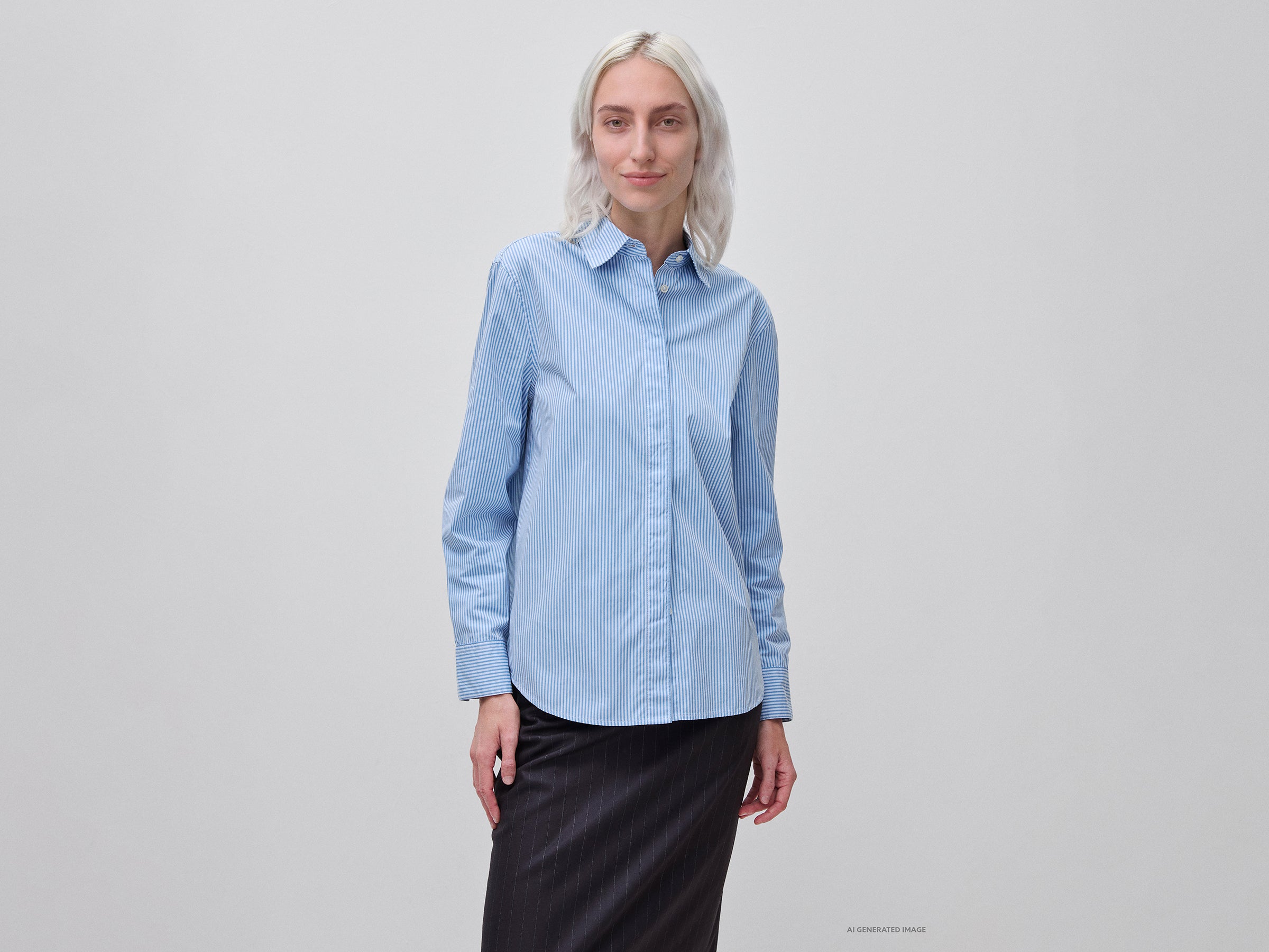 Camisa em algodão às riscas - ucb_image_F