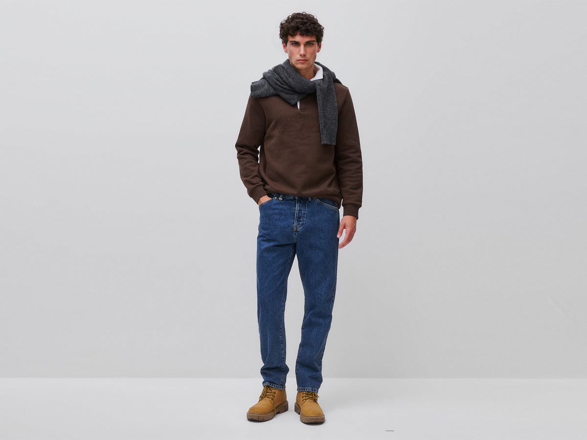100% cotton regular-fit jeans