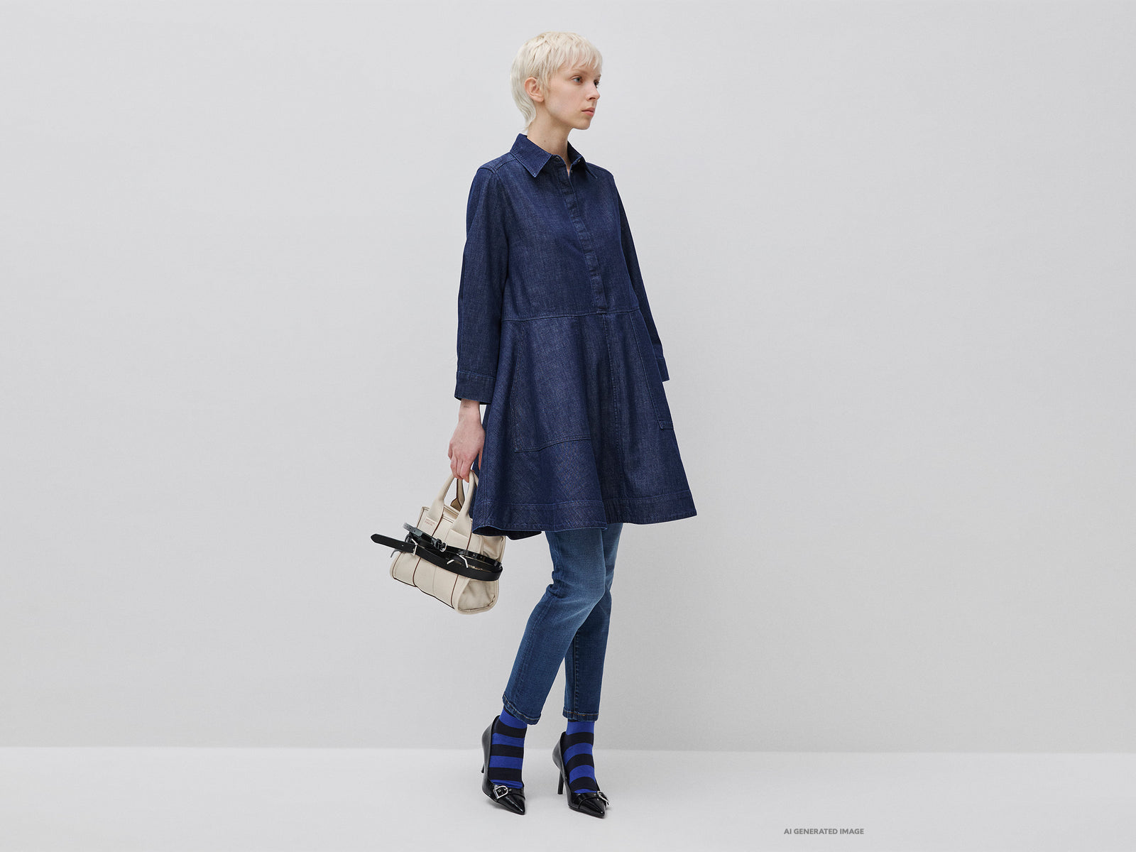 Short chambray dress