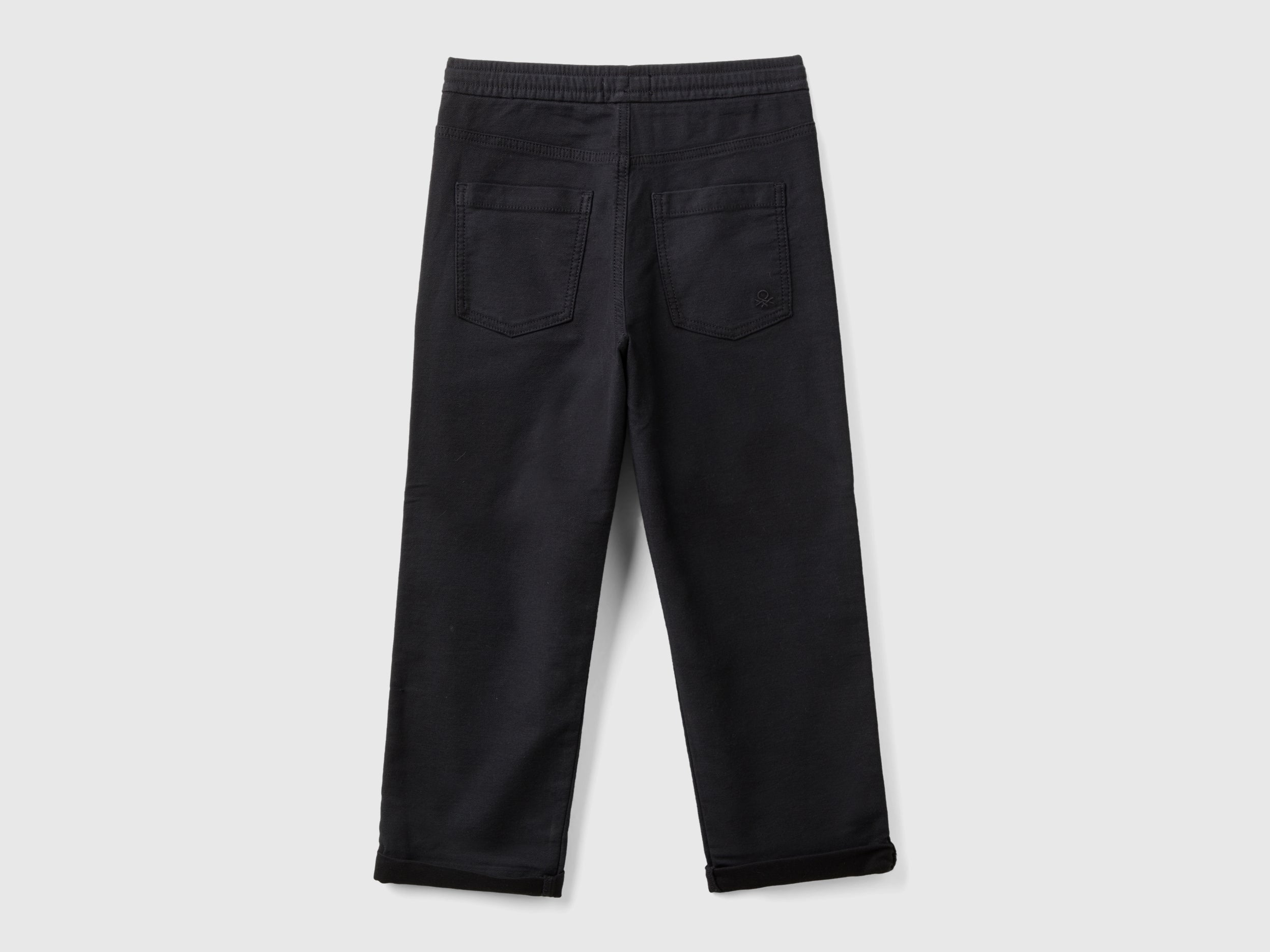 Joggers em mistura de algodão com cordão de ajuste - ucb_image_BS