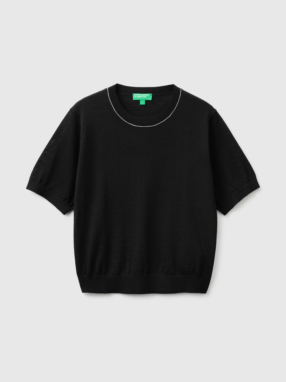Camisola de manga curta em pura lã Merino - ucb_image_FS