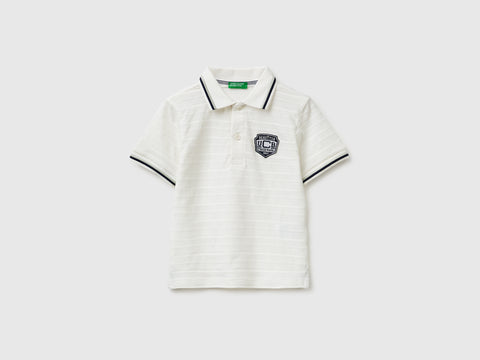 Striped polo shirt with patch - ucb_image_FS
